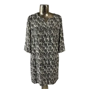 OLSEN Womens Dress NEW Size XL 18 Grey Chiffon 3/4 Sleeve EU46 RRP £139 - Picture 1 of 12