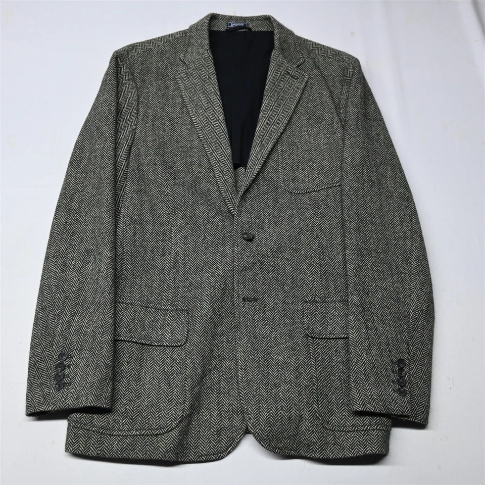 Новый American Living XL серый Herringbone Tweed 100% шерсти Blazer костюм Куртка Пальто - Изображение 1 из 4