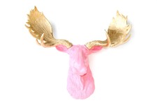 Faux Taxidermy Moose Head Wall Mount