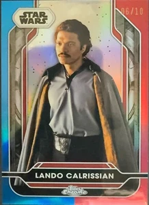 2024 Topps Chrome Star Wars Costco Super Box #106 Lando Calrissian Red Blue /10 - Picture 1 of 2