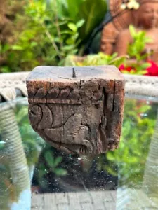 1700 Ancient Old Hand Crafted Bracket Panel Candle Stand Table Candle Holder - Picture 1 of 6