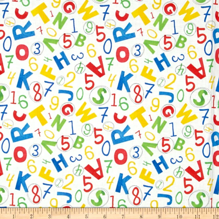 Цифры буквы занавеска балдахин алфавит школы класса учитель белый 42 x 14 - Изображение 1 из 1