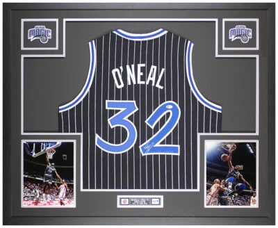 Shaquille O'Neal Autographed & Framed P/S Black Magic Jersey Auto Beckett COA - Image 1 of 4