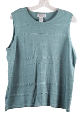 Jennifer Moore Blue Women's Sleeveless Top Blouse Pullover 1X 059 - Image 1 of 4