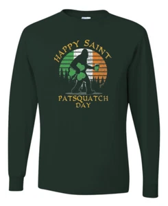 Camisa festiva colección de día de Irish Saint Patricks para hombre de manga larga verde bosque - Imagen 1 de 7