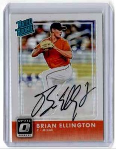 2016 Donruss Optic Rated Rookies Base Autographs Holo Brian Ellington RC Auto