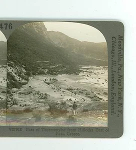 B2438 Keystone V27912 Pass Of Thermopylae From Hillocks East Of Pass Greece D - Picture 1 of 2