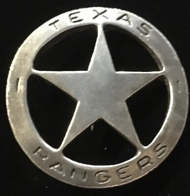 Texas Rangers Star Old West Historic Replica Badge Cast Pewter Made In The USA - Image 1 of 2