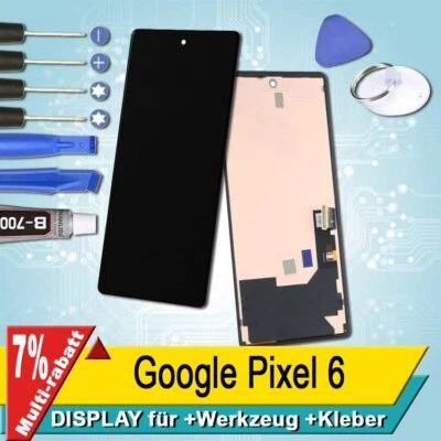 Display Für Google Pixel 6 Bildschirm OLED Schwarz Rahmen+