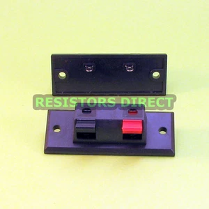 2pcs 2 Way Stereo Speaker Plate Push Release Connector Terminal Strip Block G31 - Picture 1 of 1