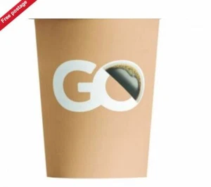 Disposable Strong Double walled Paper Coffee Cup Brown Cups without Lids - Picture 1 of 3