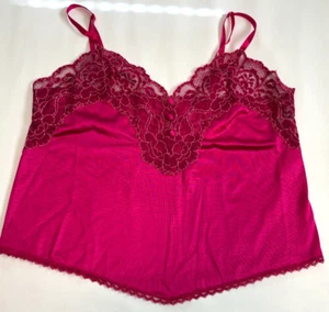 VTG. Lace Cami Slip Top Women's Medium Cottagecore Lace Buttons Y2K USA Made - Picture 1 of 9