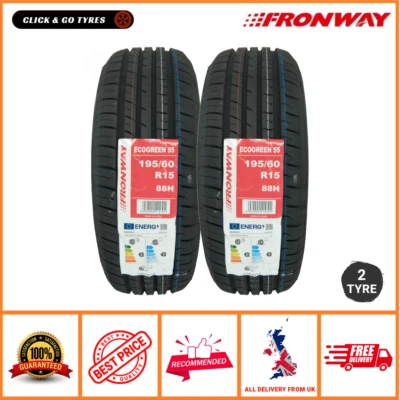 2 x 195 60 15 - 195/60R15 FRONWAY ECOGREEN55 88H Tyre  M+S - 1956015 - Image 1 of 4