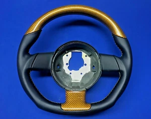 Lenkrad Lamborghini Gallardo / Audi R8 LM Momo Leder / Echtes Carbon Gelb - Bild 1 von 4