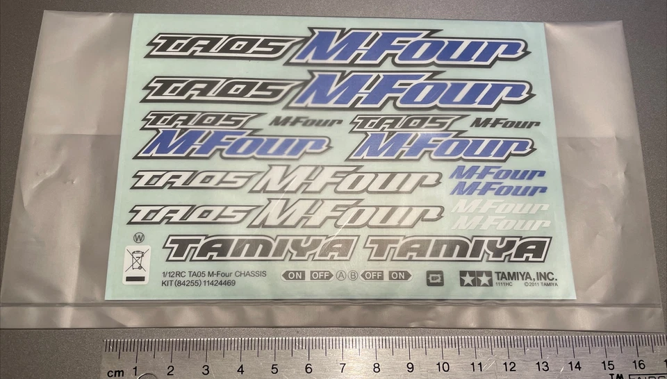 84255 Tamiya TA05 M-Four Decal Sheet 1424469 M05/M06/M07/M08/concept - Image 1 of 1