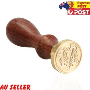 Sealing Wax Classic Initial Wax Seal Stamp Alphabet Letter M Retro Wood - Picture 1 of 6