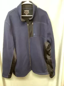 IZOD Advanrage Performance Stretch Blue 2XL Full Zip Polyester Jacket J3 - Picture 1 of 4