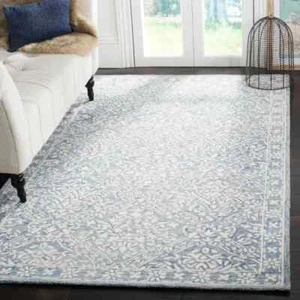 Lauren Ralph Lauren Handmade Olivier Floral Wool Rug - 3' x 5' - Blue/Ivory New - Picture 1 of 7