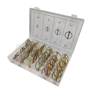 50Pcs Linch Pins Assorted 4.5mm 6mm 8mm 11mm Shaft Lynch Trailer Tractor Kit UK - Picture 1 of 14