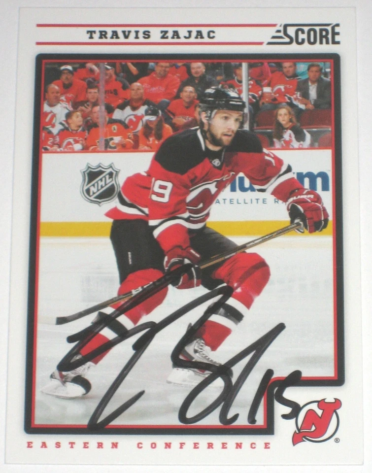 TRAVIS ZAJAC SIGNED 12-13 SCORE NEW JERSEY DEVILS CARD AUTOGRAPH AUTO!!! - Image 1 of 1