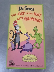 Dr. Seuss The Cat In The Hat Gets Grinched Fully Animated VHS Tape By Bill Perez - Picture 1 of 3