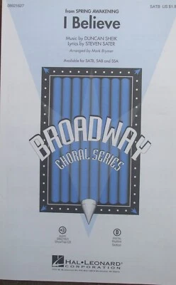 I Believe (Spring Awakening) arr Brymer SATB single copy FS - Image 1 of 2