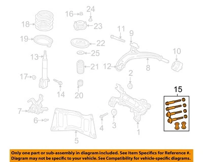 Componentes de suspensión para caravana CHRYSLER OEM 01-07 - Perno de puntal 5013687AB Foto 1 de 2