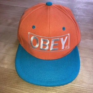 Obey Mütze mit Druckknopflasche orange und türkis. Verstellbar�� - Bild 1 von 10