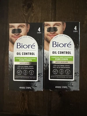 2-Pack Bioré Men’s Charcoal Deep Cleansing Pore Nose Strips - 4ct (each pack) - Image 1 of 3