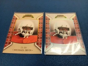 MICHAEL IRVIN Miami 2011 Press Pass Legends 1 Gold #55/99 ,1 Silver 141/175 LOT - Picture 1 of 4