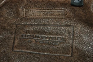 ROUNDTREE & YORK BRAUN ECHTLEDER DISTRESSED MANTEL BOMBERJACKE LARGE 325 $ - Bild 1 von 10