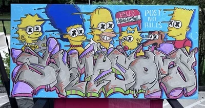 Pegatina urbana Shortiez Ink Graffiti abstracta 15 X 30 Simpsons Fan Art Foto 1 de 4
