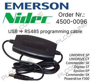 Emerson NIDEC 4500-0096 USB-CT/SK Programming cable Commander SK - Picture 1 of 2