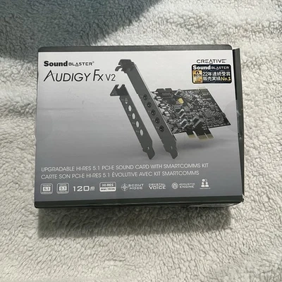 Tarjeta de sonido Creative Sound Blaster Audigy Fx V2 actualizable de alta resolución Pci-e con 5,1 Foto 1 de 4