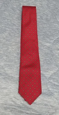 Corbata para hombre Damon roja azul círculos geométricos hecha en EE. UU. Foto 1 de 3