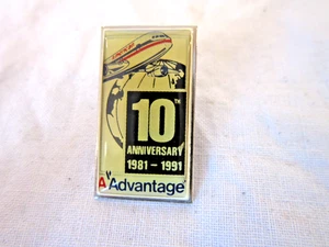 Vintage American Airlines AA Advantage 10th Anniversary 1981-1991 Pin - Bild 1 von 2