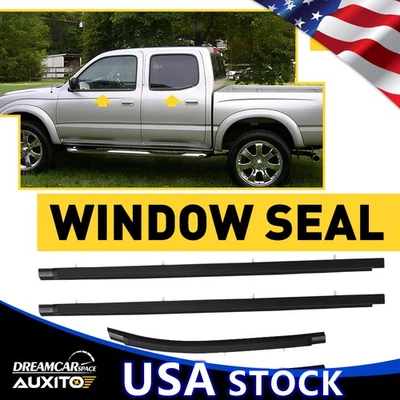 Cinturón resistente al clima para puerta ventana delantera Toyota Tacoma 2000-2004 4 piezas Foto 1 de 4