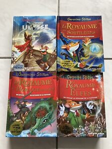lot de 4 livres geronimo stilton le royaume des sortileges elfes horloge magique
