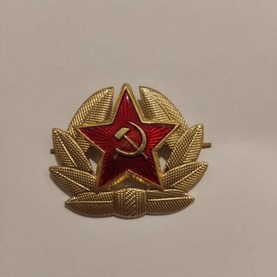 Soviet Union Red Army insignia hat pin badge military hammer sickle USSR CCCP - Image 1 of 2