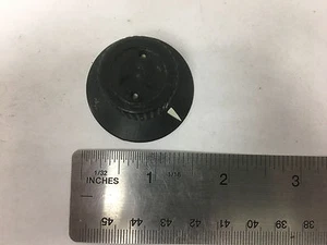 Vintage großer schwarzer Bakelit Rändelrock Zeigerknopf - Bild 1 von 3