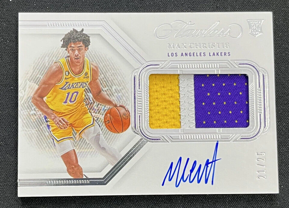 2022-23 Panini Flawless Basketball Max Christie RC Rookie Patch Auto HPA 21/25