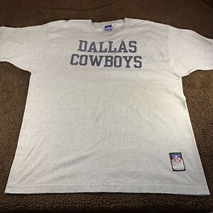 Vintage Reebok Dallas Cowboys Mens Size XLT Big & Tall Gray On Field XL *Pinhole