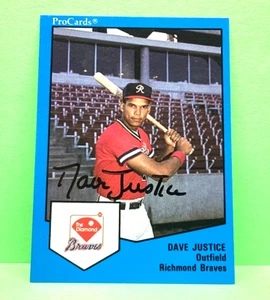 David Justice 1989 pro cards autograph auto rookie card - Picture 1 of 1