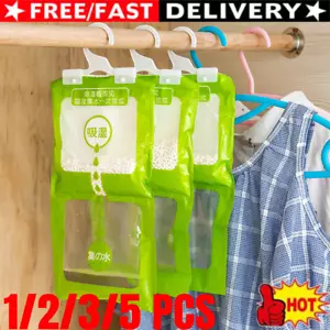 1-5 Bolsas Nuevo Deshumidificador Armario Bolsas Colgantes Perfumado Limón Absorbedor de Humedad - Imagen 1 de 13