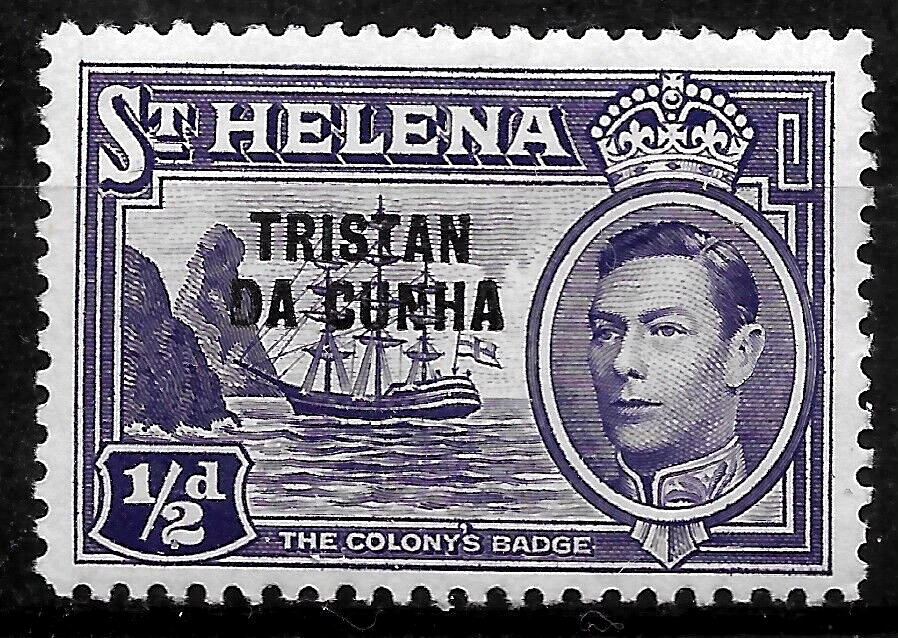 1952 TRISTAN DA CUNHA SC#1 MLH OG VF. 🔥 SHIP - Image 1 of 1