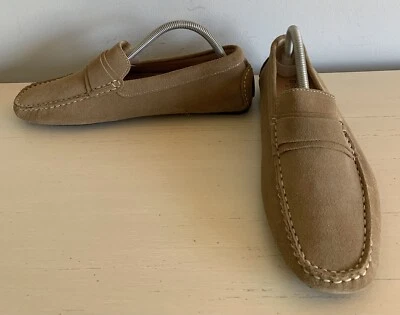 Bacco Bucci Studio Mocasín Conducción Tostado Gamuza Zapatos HOMBRE TALLA 8M Foto 1 de 4