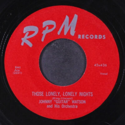 JOHNNY 'GUITAR' WATSON: those lonely, lonely nights / someone cares for me RPM - Image 1 of 2