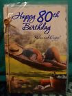 Age 80 birthday greetings card - eighty - male - resting - hammock 