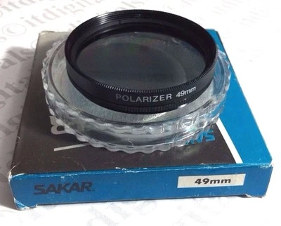 49mm PL Polarizer Polarizing Polar Pola Glass Lens Filter 49 mm Sakar Polariser  - Image 1 of 3