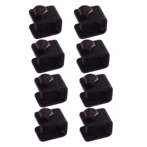 Mudflap Clamps Black U C Clamp Fitting Fixing Mud Flaps Universal Fit 8 Pack - Picture 1 of 7